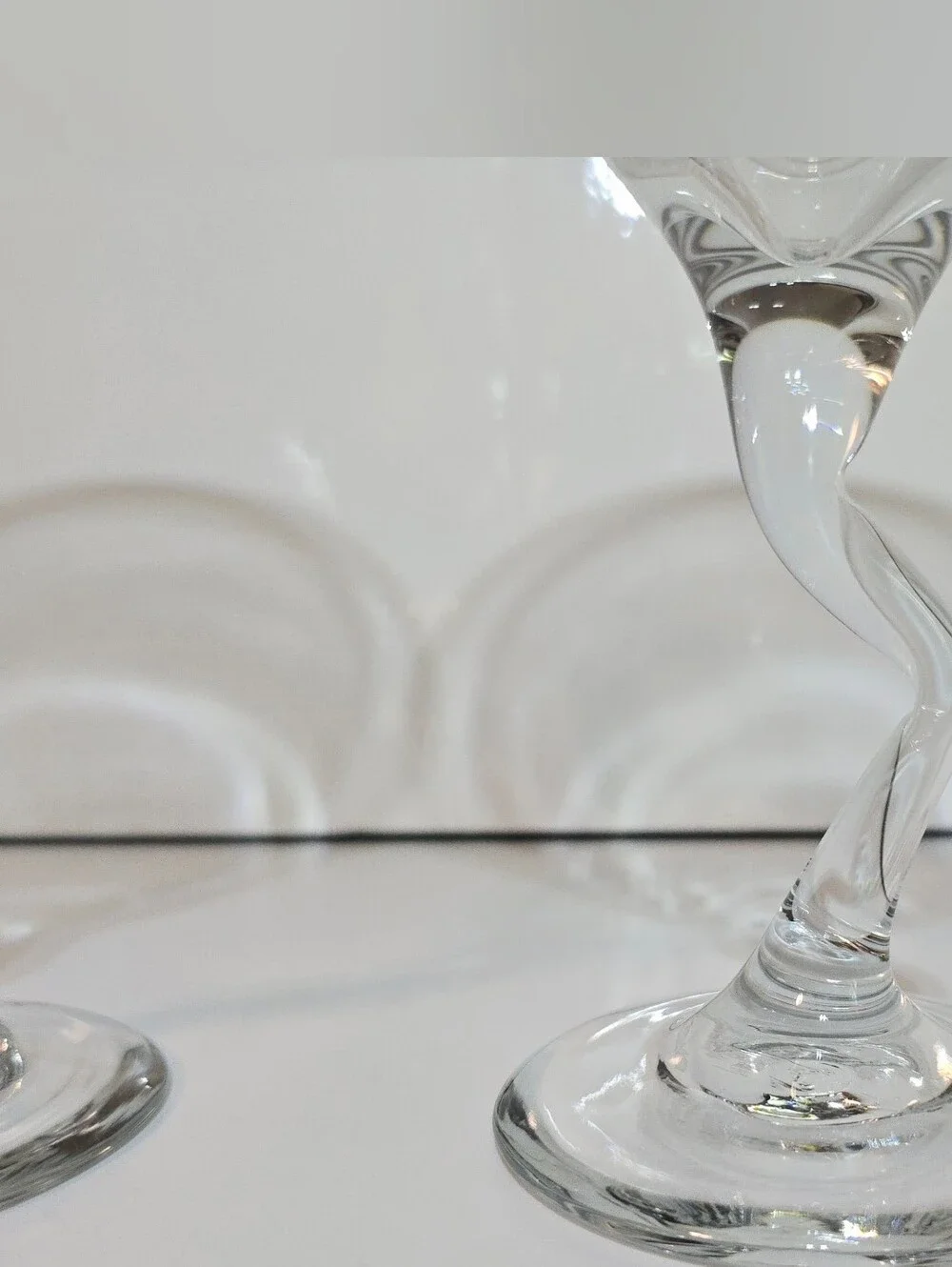 Libbey Z Stem Martini Glass Set of 2 Vintage 6.75